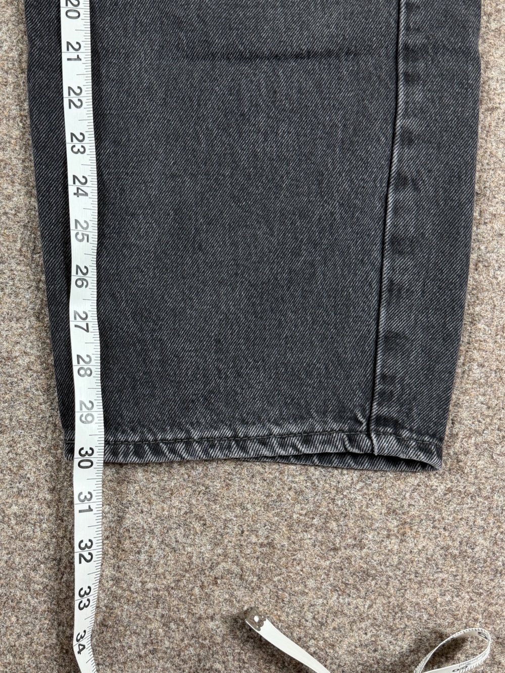Levi’s Baggy Dad Washed Black Mid Rise Wide Leg Denim Jeans Women’s Size 25x30 - Picture 10 of 11
